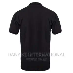 Danami Blue With Black Striped Polo Collar T-Shirt