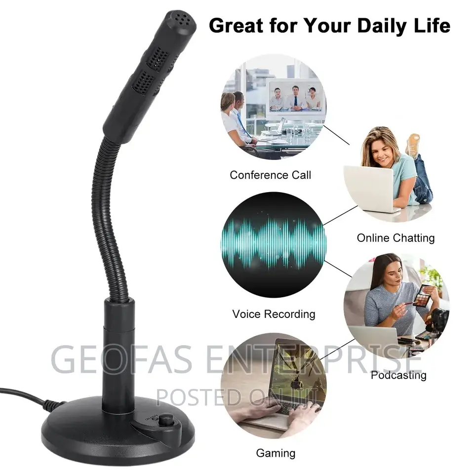 USB Desktop Computer Condenser Recording Mic