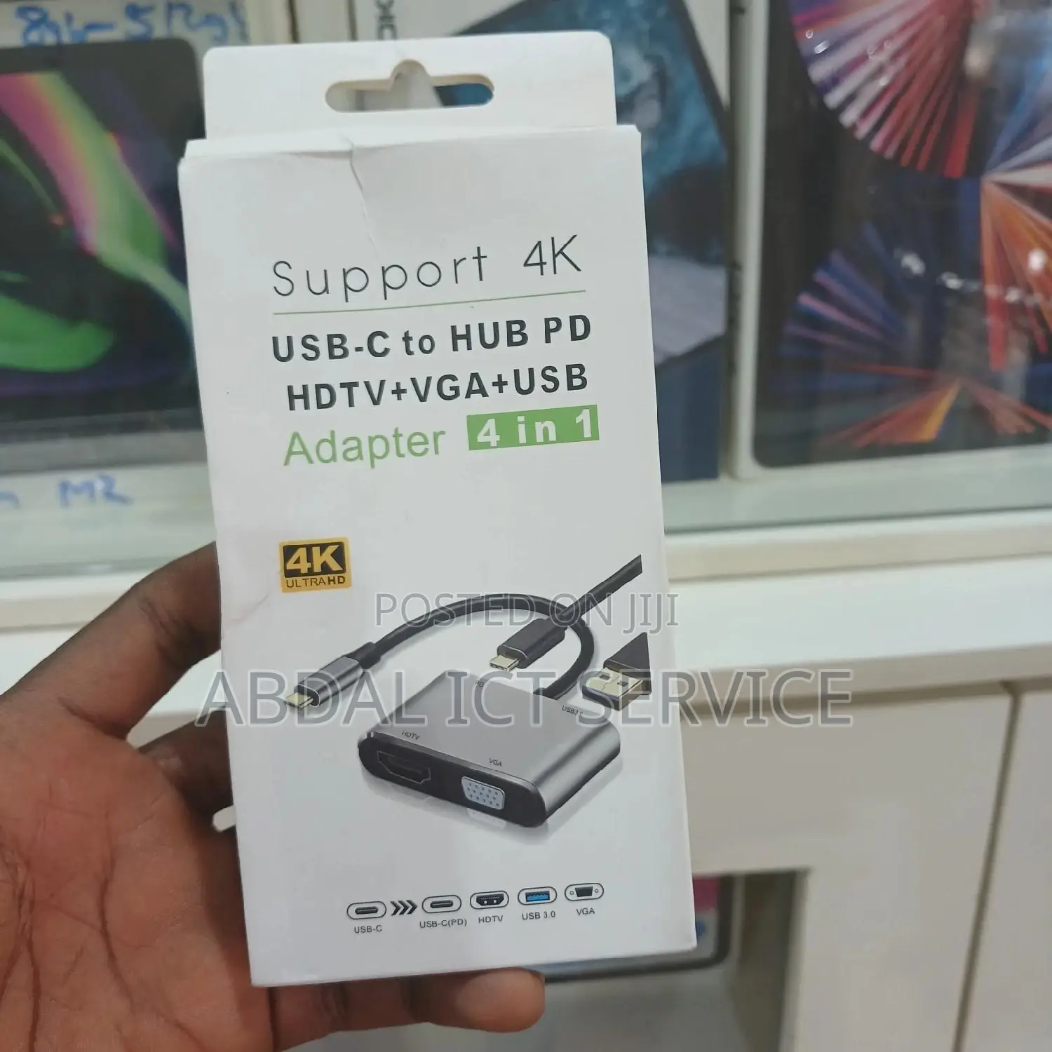 Type C to Usb , Hdmi, Vga Multimedia Adaptor