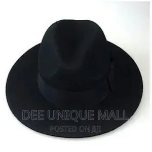 Premium Men's Hat -Black Cream 2 in 1 Fedora -