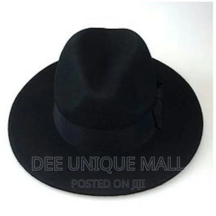 Premium Men's Hat -Black Cream 2 in 1 Fedora -