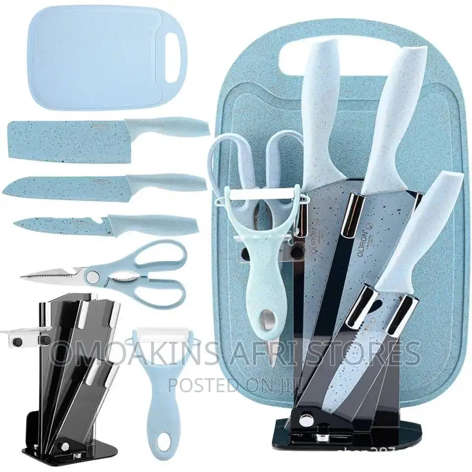 Wheat Straw Knife Stainless Steel Seven-Piece Set Tiw