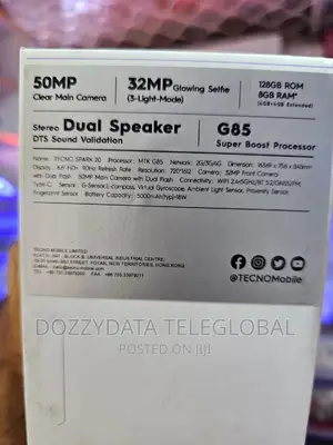 New Tecno Spark 20 128 GB