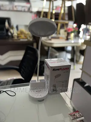 Home Flower Stylish Pen Holder Desk Lamp