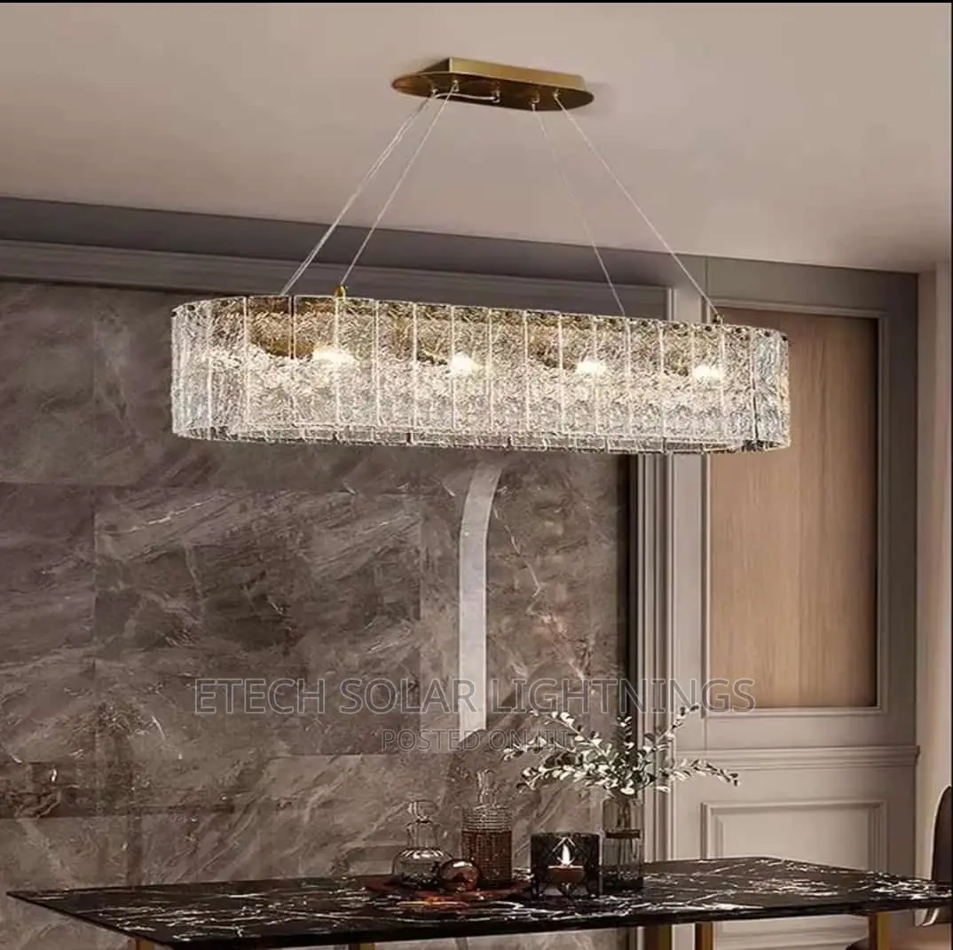 New Luxury Dining Room Square Chandelier Light Size 800mm