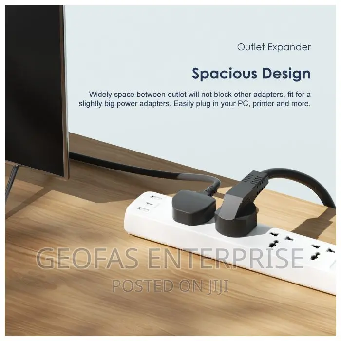 Oraimo Powerhub Smart 3 USB Ports UK Extension Socket