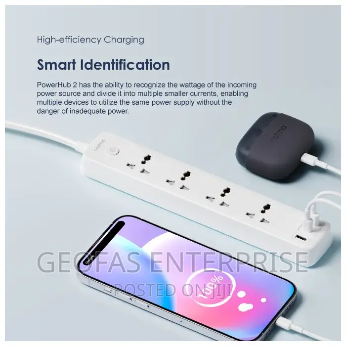 Oraimo Powerhub Smart 3 USB Ports UK Extension Socket