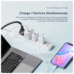 Oraimo Powerhub Smart 3 USB Ports UK Extension Socket
