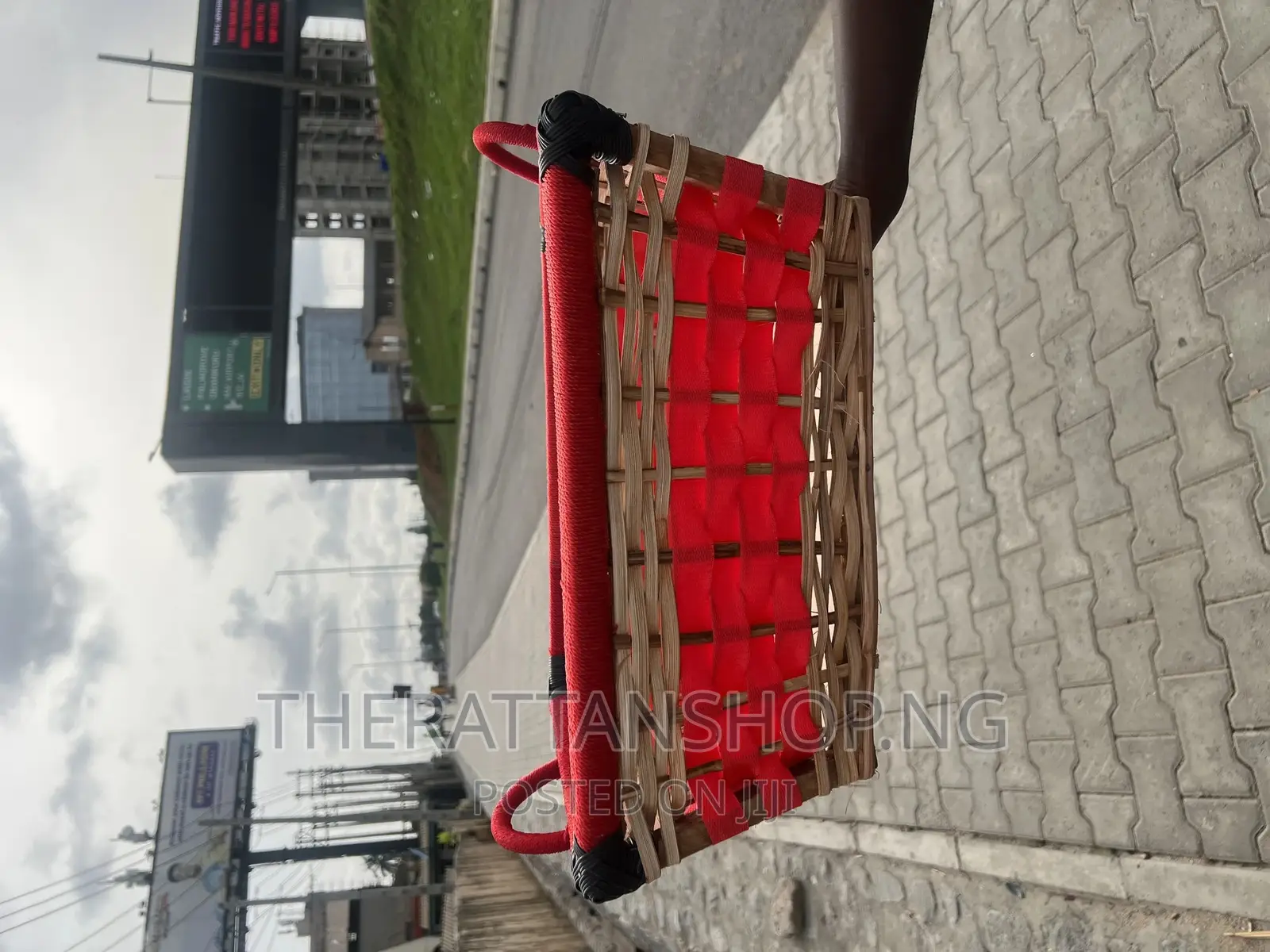Woven Cane Hamper Basket