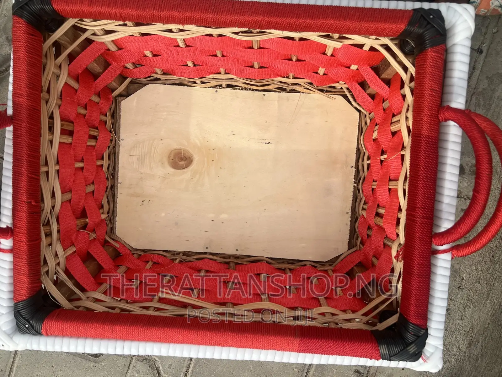 Woven Cane Hamper Basket