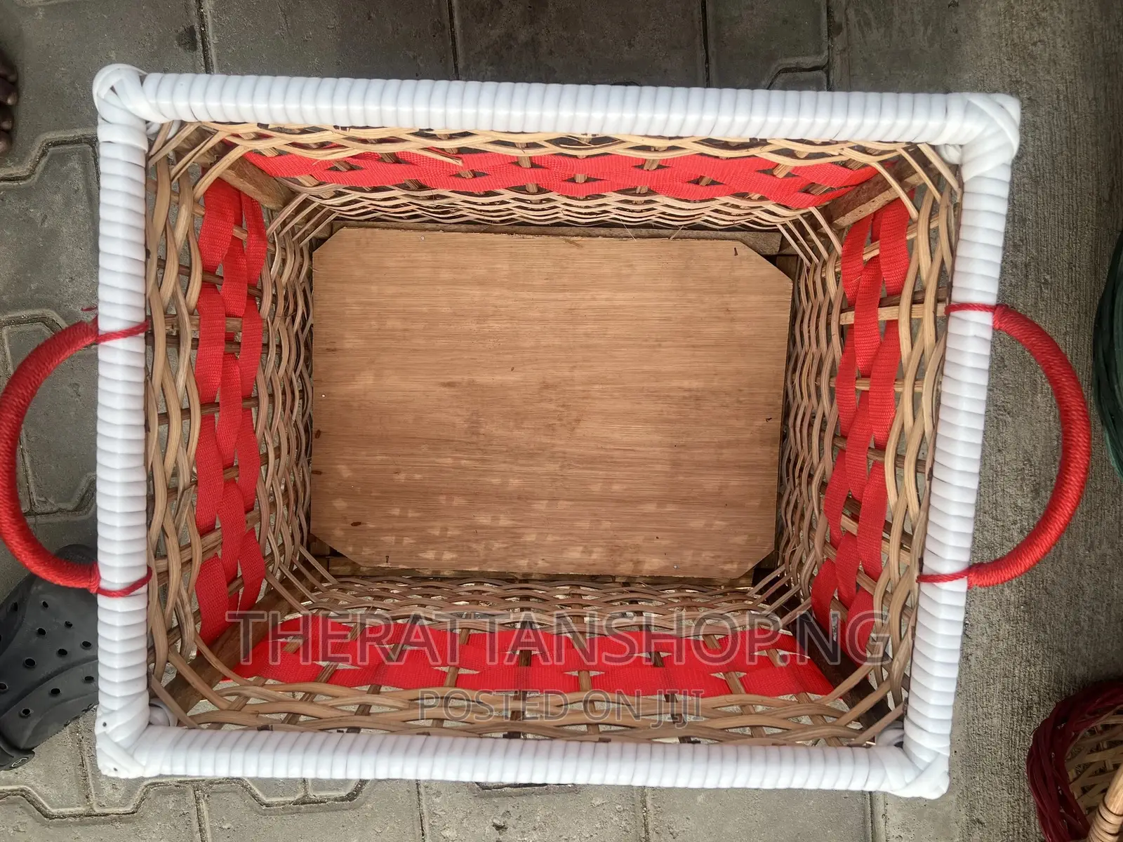 Woven Cane Hamper Basket