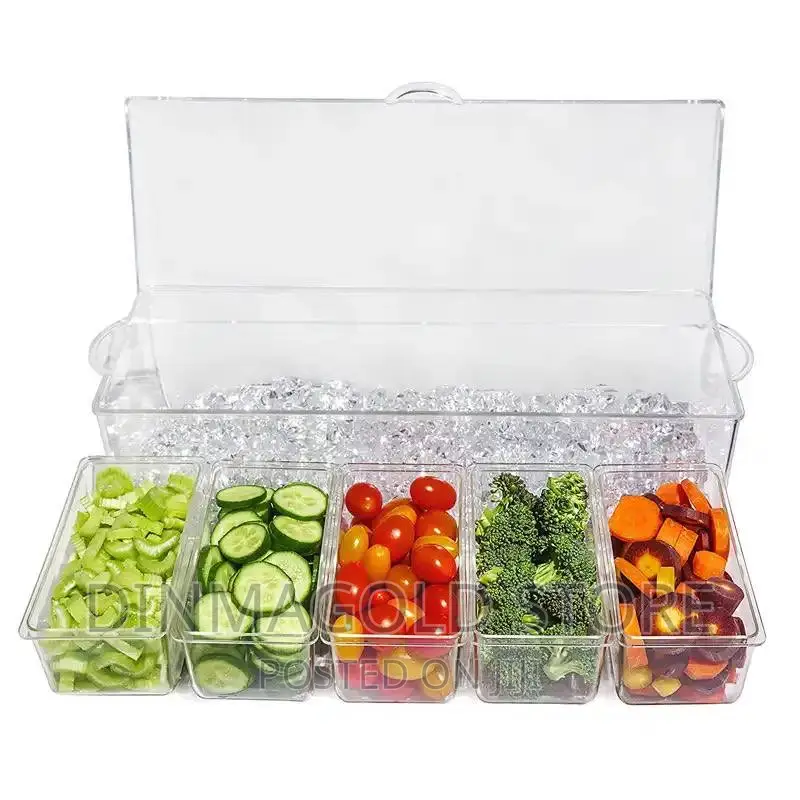 Transparent Condiment Server on Ice