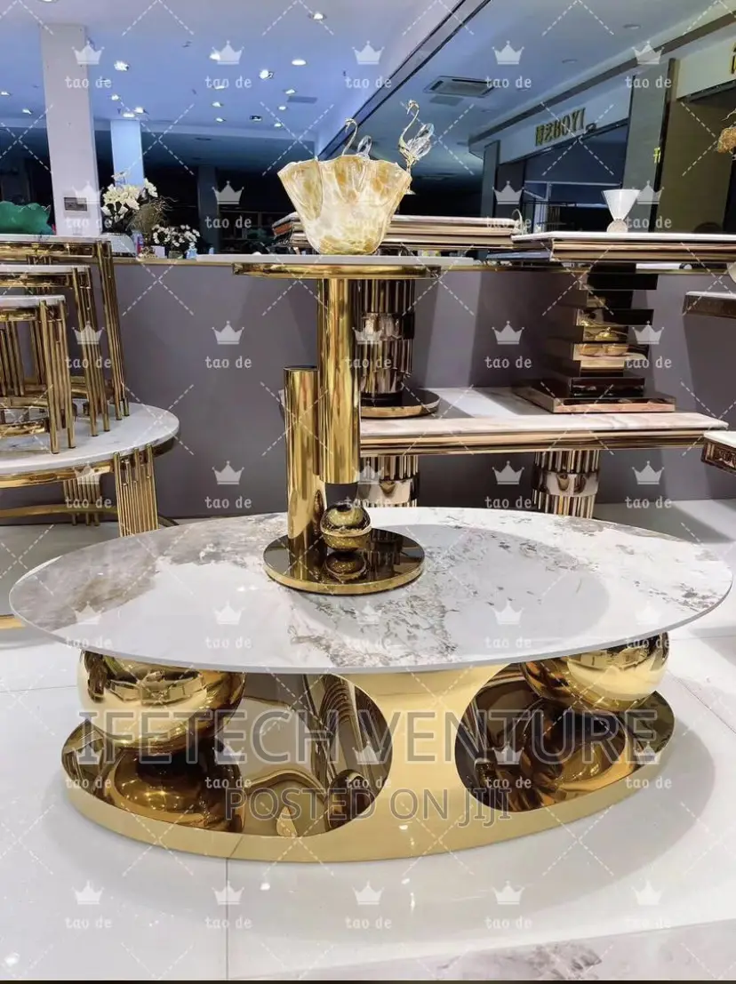 Marble Center Table With Side Stool