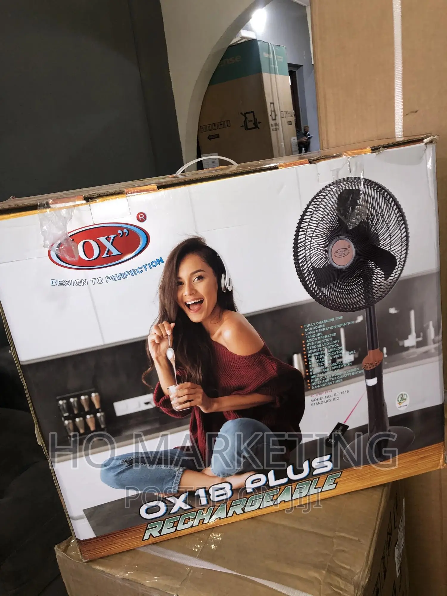 Chargeable Ox 18inches Standing Fan