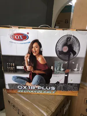 OX Rechargeable 18 Plus Standing Fan