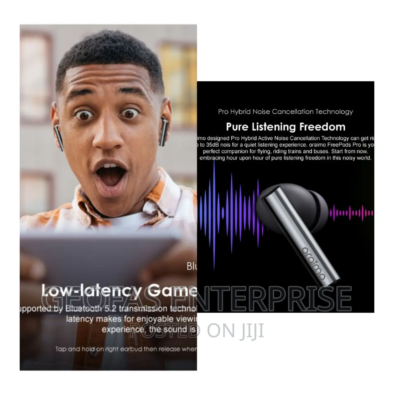 Freepods Pro Active Noise Cancellation Wireless Earbuds