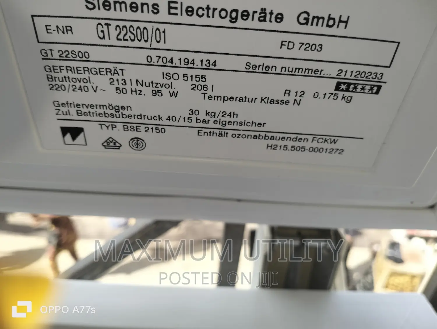 Siemens 2 Thick Body Layers German Freezer