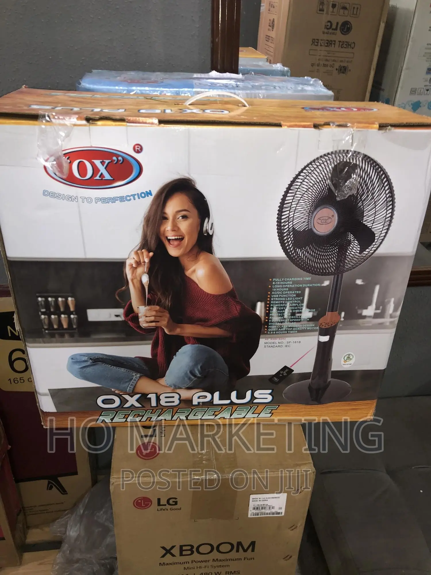 OX Rechargeable Standing Fan