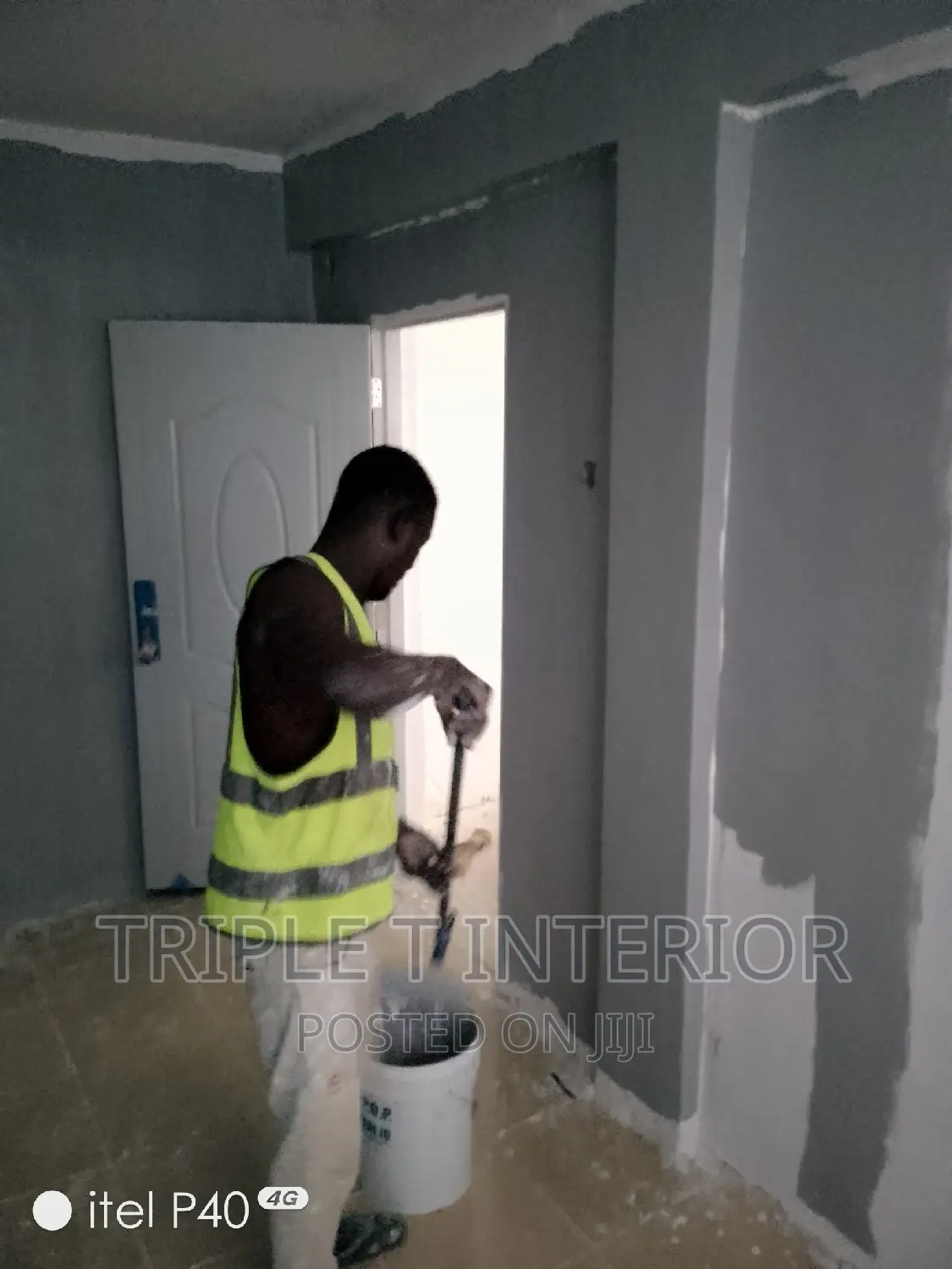 Installation of 3d Wallpanel, Wallpaper, Screeding