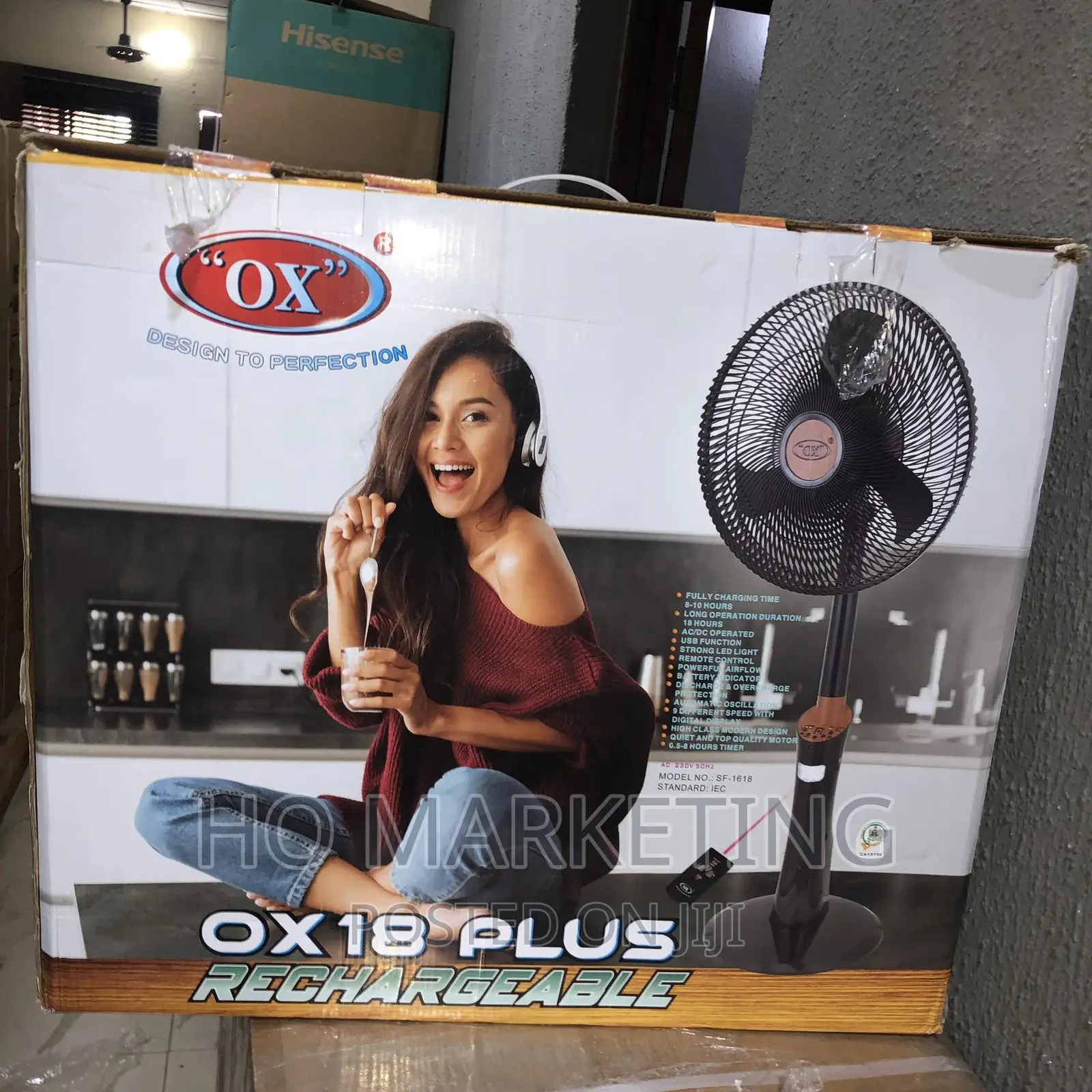 Ox Plus 18 Rechargeable Fan