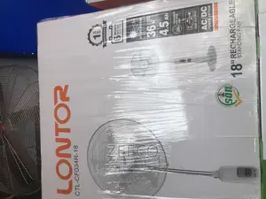 18” Lontor Rechargeable Standing Fan