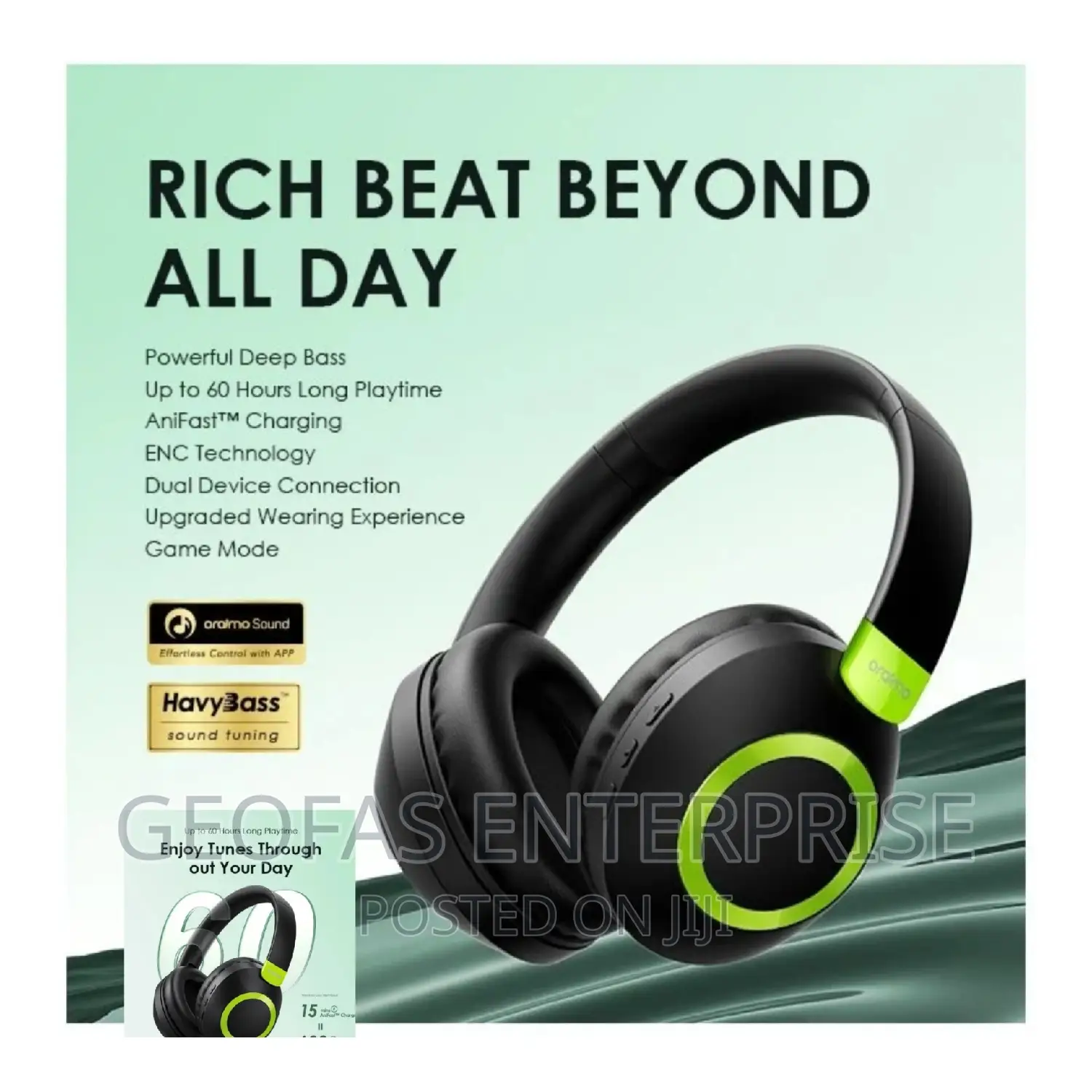 Oraimo Boompop 2 Powerful Deep Bass Dual Wireless Headset