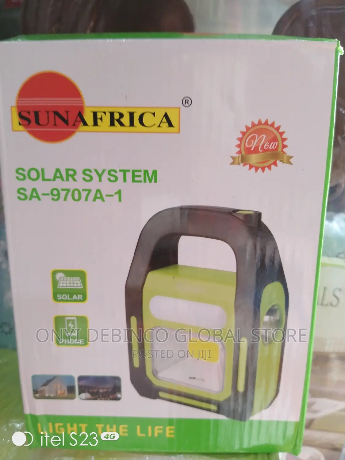 Sunafrica Lamp With Led Light USB Solar Panel Rechargeable
