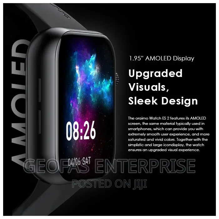 Oraimo AMOLED Bluetooth Waterproof Smart Watch APP Control