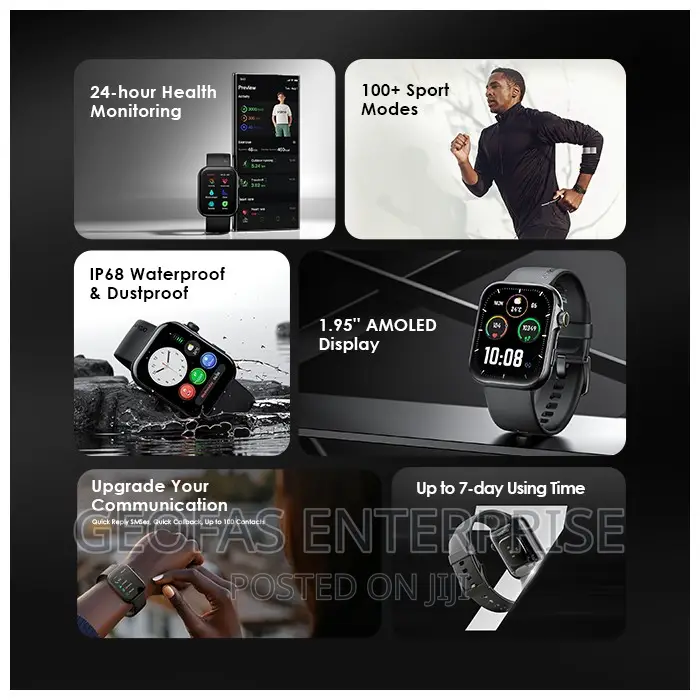 Oraimo AMOLED Bluetooth Waterproof Smart Watch APP Control