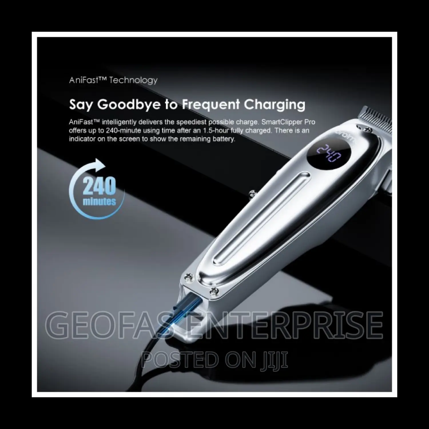 Oraimo Smart Metal Casing Selfsharpening Blades Barber Kit