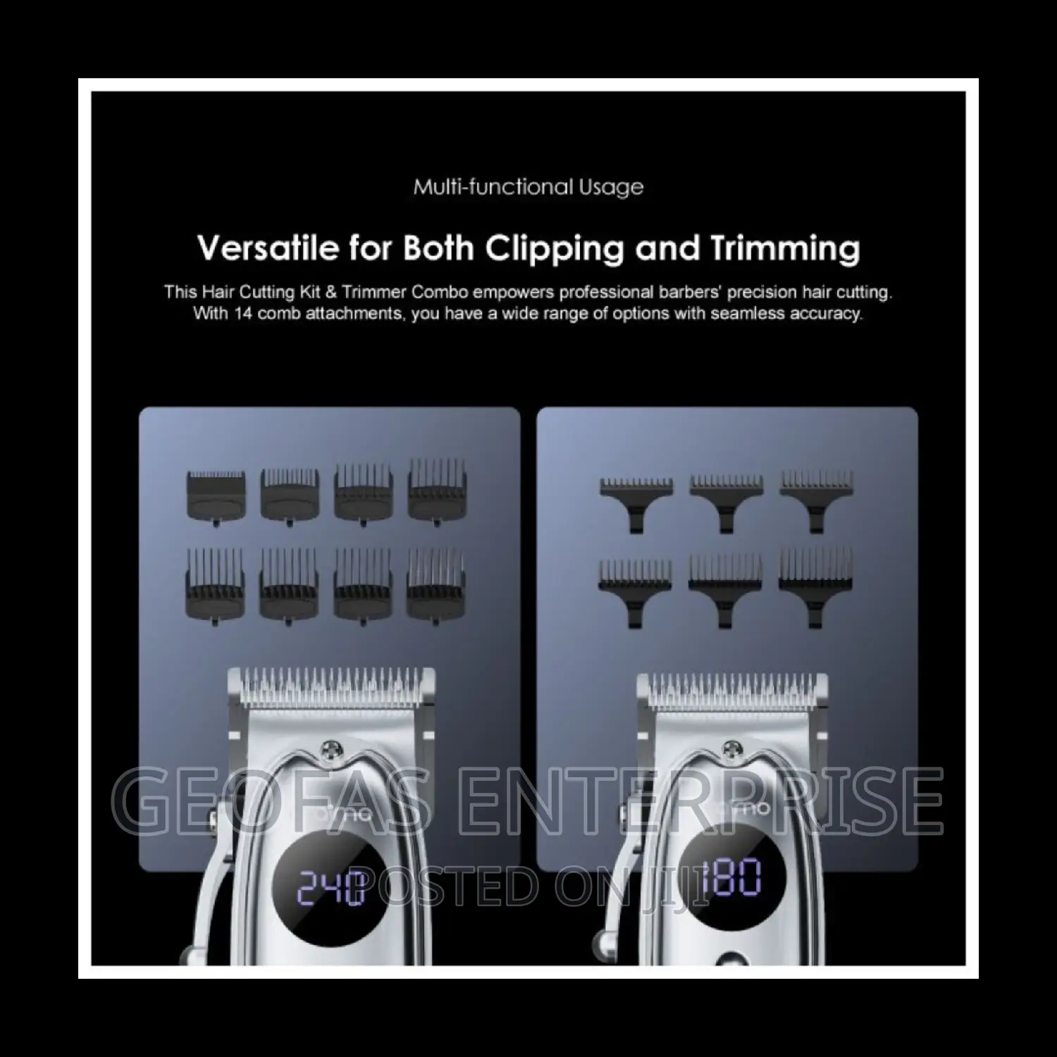Oraimo Smart Metal Casing Selfsharpening Blades Barber Kit