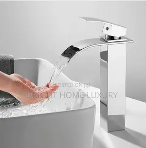 Chrome Large Waterfall Basin Mixer Tap