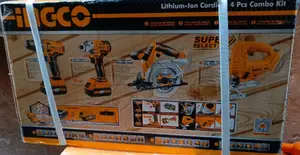 Cordless 4pc Combo Kit Drill Impact Driver Circular Jig