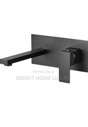 Black Condit Basin Mixer Wall Tap