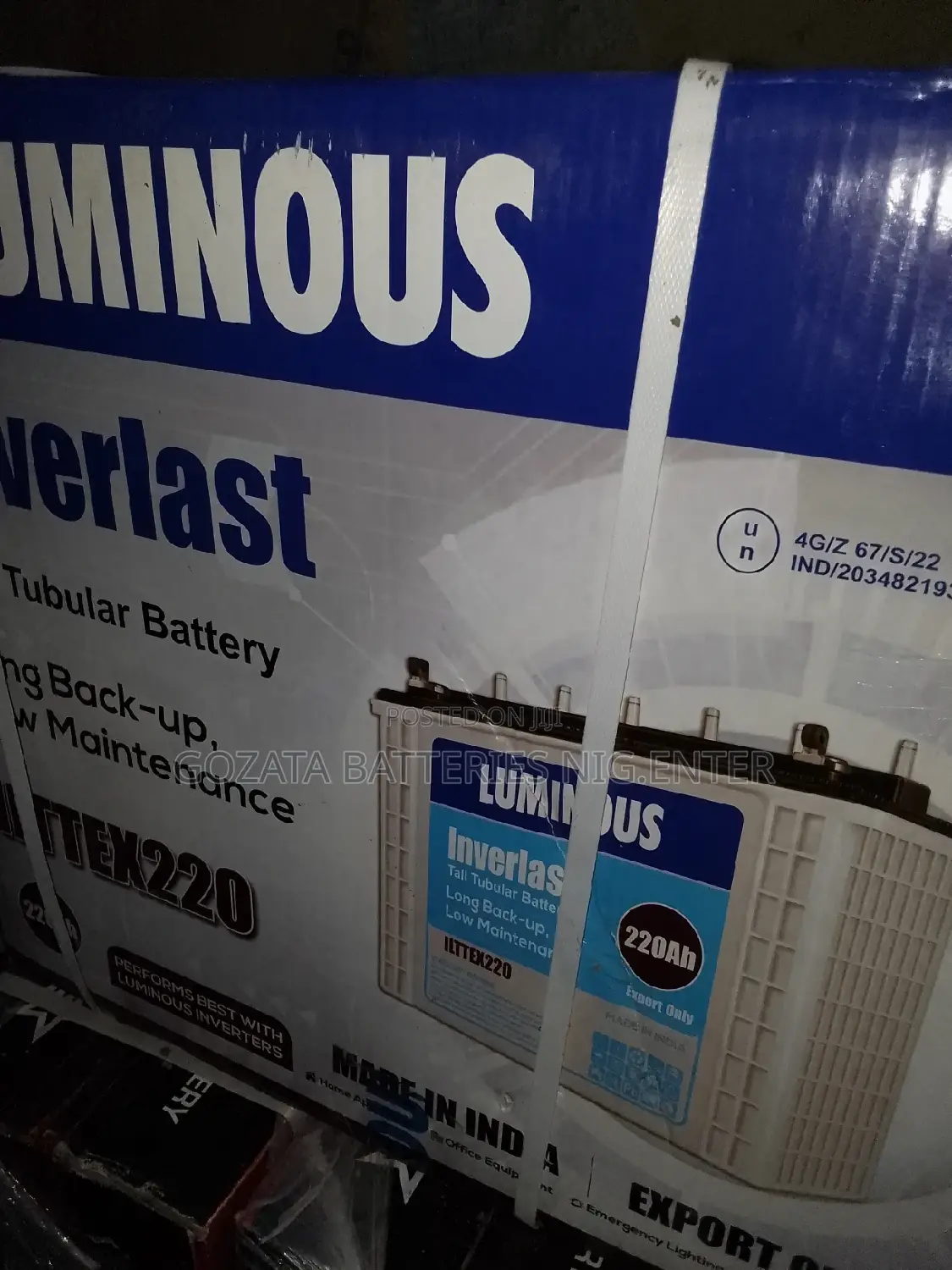 Solar Battery Luminous 220ah Tubular