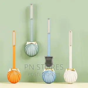 Silicon Shell Shape Toilet Brush Wall Mounting