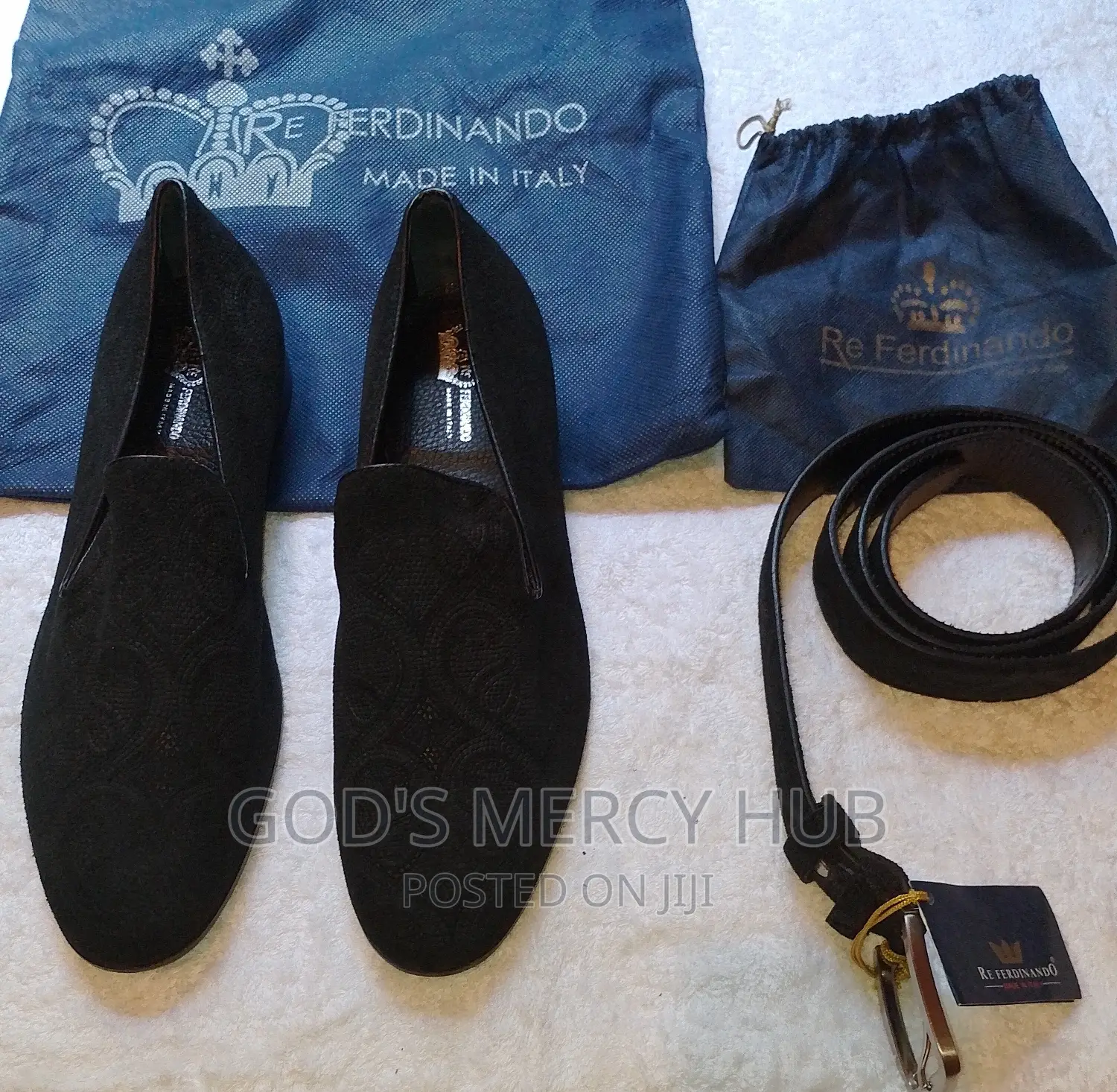 Royal Patterned Suede Shoe,With Belt,By Referdinando. Luxury