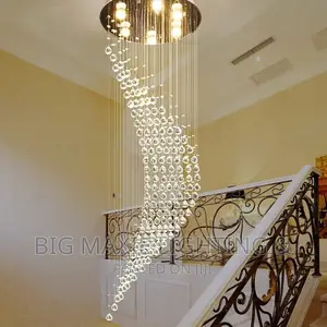 8 Feet Long Ceiling Crystal Rain Drop Chandelier