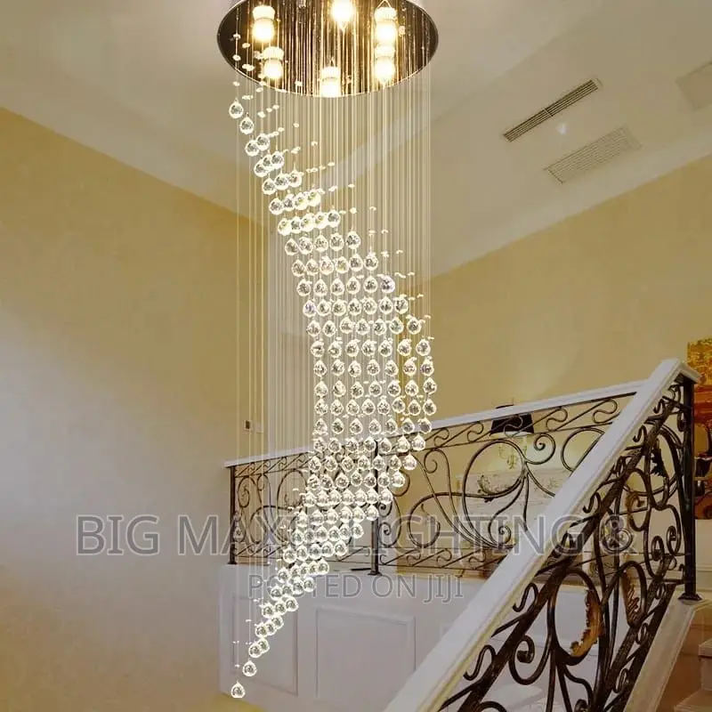 8 Feet Long Ceiling Crystal Rain Drop Chandelier