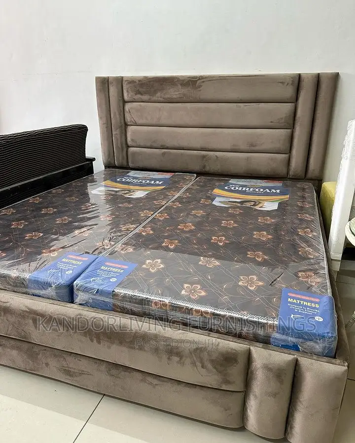 4.5 by 6 Padded Bed Frame