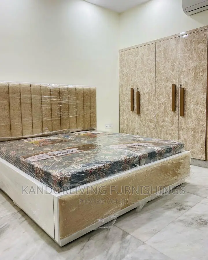 Padded Bed Frame With the 1 Bedside Drawer