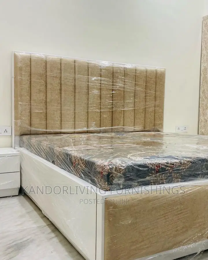 Padded Bed Frame With the 1 Bedside Drawer