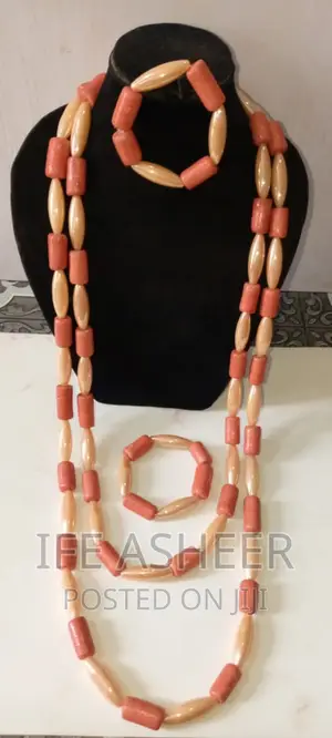 Men's Ceremonial Beads: 2 Neck Beads, 2 Bracelets