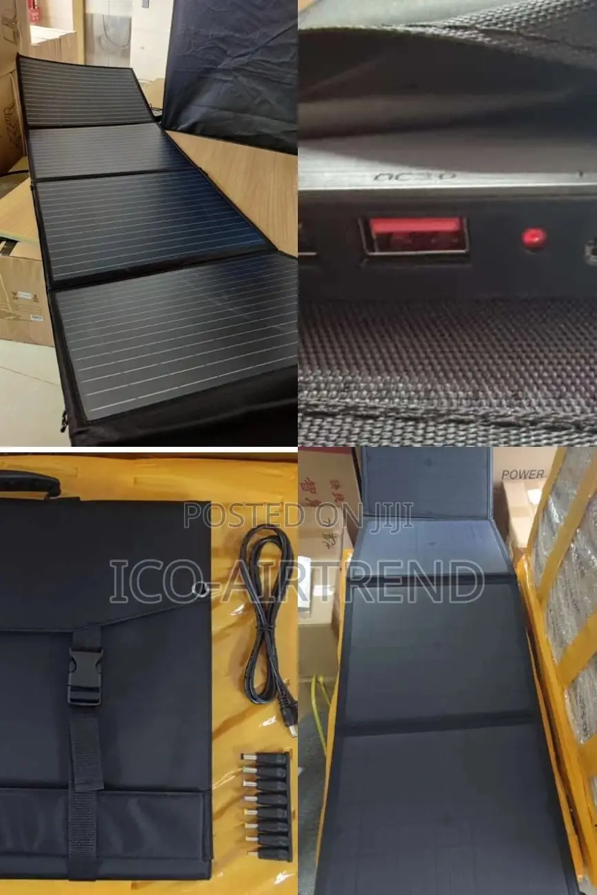 100W Portable Camping Solar Panel Output Usbx2 5V, DC12V~18V