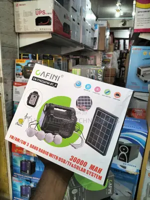 Cafini Solar Energy Kit/Bluetooth Radio, 4 Bulbs 30,000 Mah