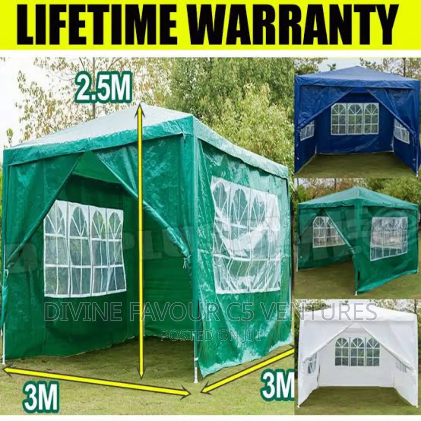 10 X10 Foldable Canopy/ Gazebo With Side Walls