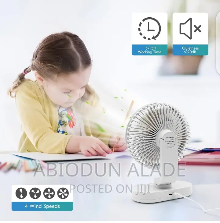 DP-7624 LED LIGHT Rechargeable Table Fan