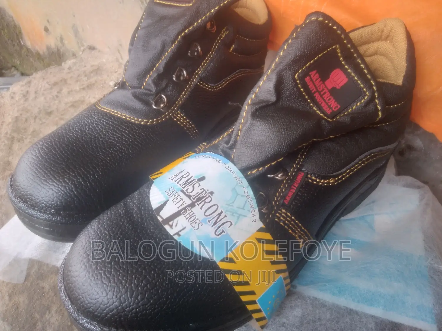 Safety Boot at Construction Site