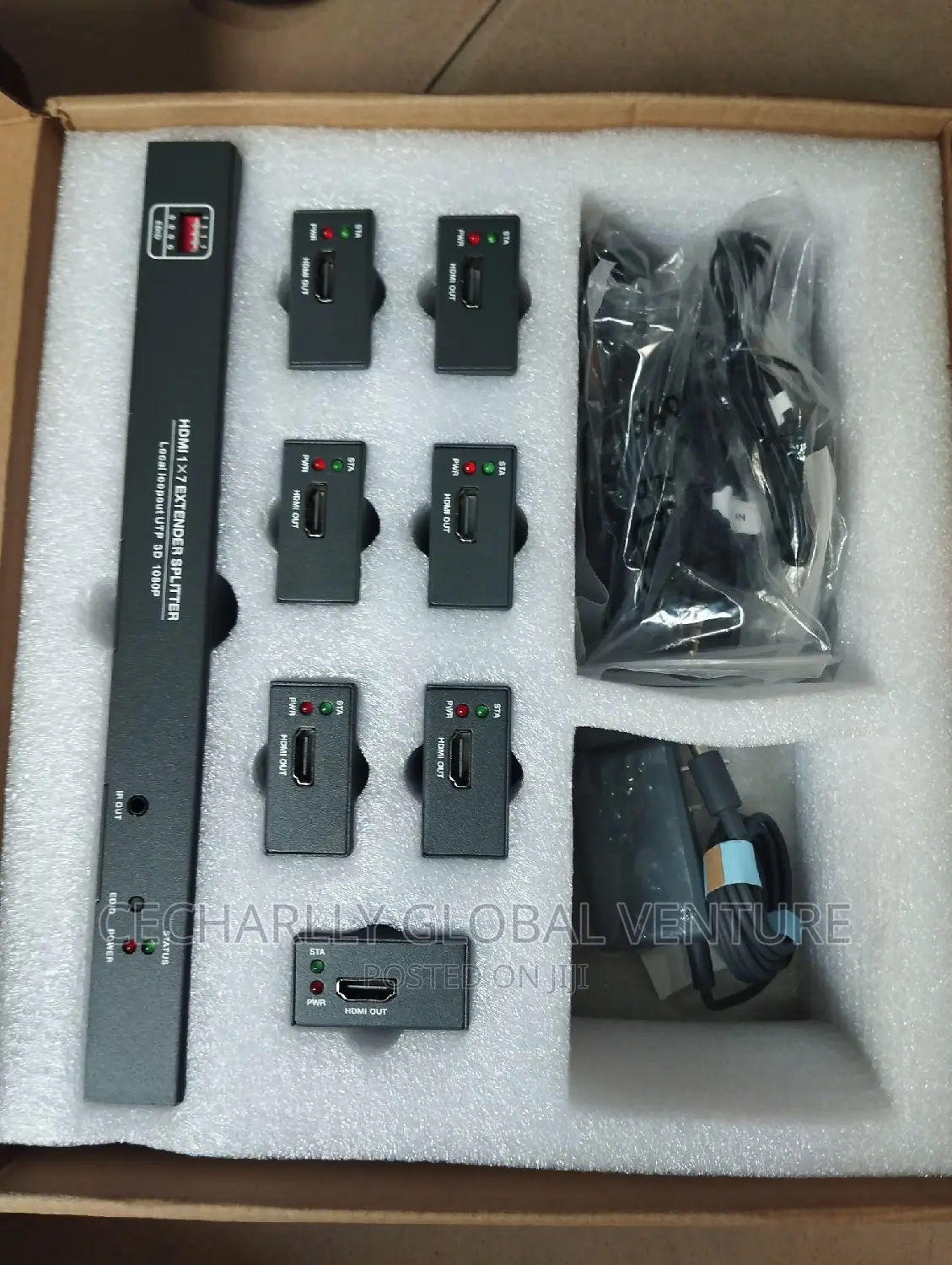 1 × 7 HDMI Splitter and Extender