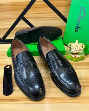 Original Clarks Leather Loafers Shoe for Men